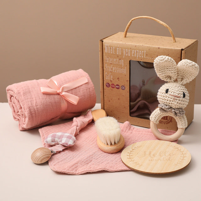 Bopoobo – Coffret Bébé 3-en-1 : Jouets de Bain, Couverture d’Emmaillotage.