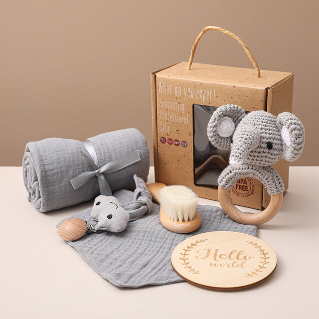 Bopoobo – Coffret Bébé 3-en-1 : Jouets de Bain, Couverture d’Emmaillotage.