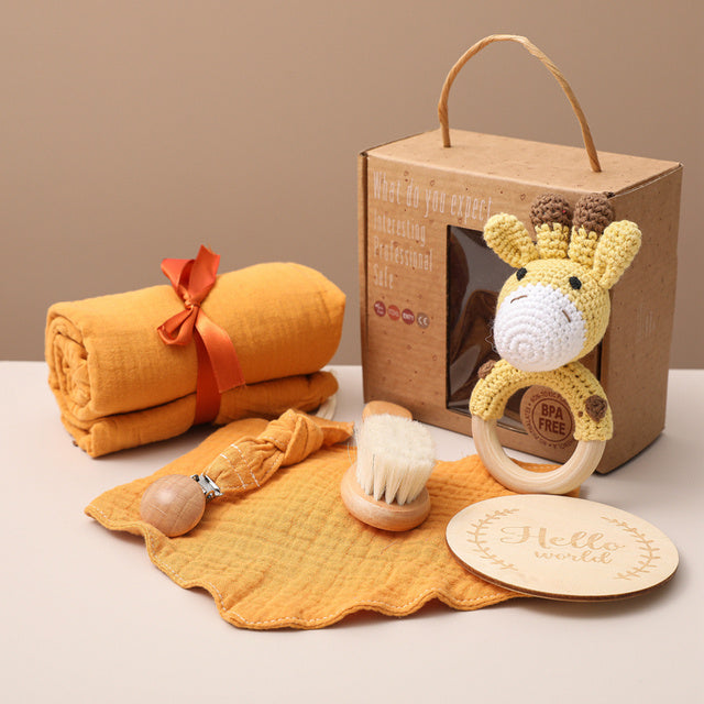 Bopoobo – Coffret Bébé 3-en-1 : Jouets de Bain, Couverture d’Emmaillotage.